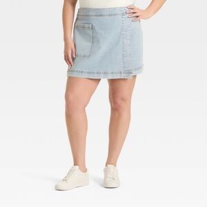 Ava & Viv Light Denim Skort Size 17 NWT